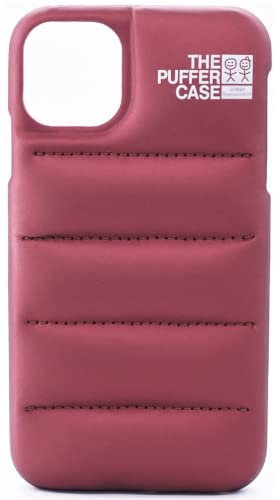 The Puffer Schutzhülle für iPhone 11 6,1 Zoll (15,5 cm), trendiger Komfort, Plüsch-Daunen, Soft-Touch-Jacke, 3D-Schutzhülle [Hoher Schutz, kratzfestes Mikrofaserfutter] (Burgundy Brown)