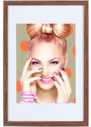 IDEAL TREND Bilderrahmen Lifestyle Plexi Foto Rahmen Collage Wanddeko Poster S111: Farbe: Braun | Format: 21x29,7 A4