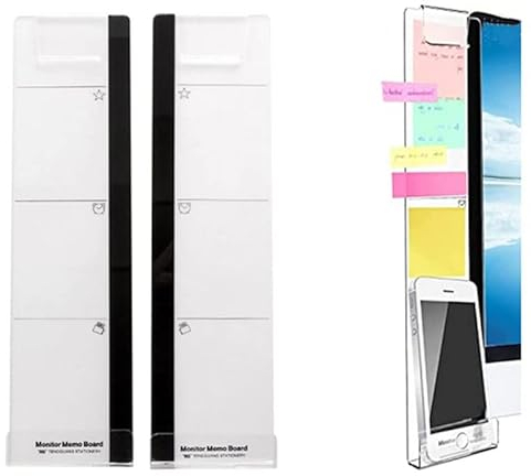 JOSON Computer-Monitor-Memo-Board Bildschirm Seitenwand mit Handyhalterung 2 Stück (links und rechts)