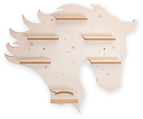 Regal „Pferd“ geeignet für Toniebox und Tonies inkl. 40 Metallplättchen für Flexible Befestigung der Tonie Figuren (Pferd)