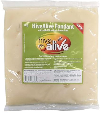 Hive Alive Bienenfutter Zusatz Vitamine und Aminosäuren für Gesundheit, Population und Honigproduktion - Bienenfutterteig für Winter und Frühjahr senkt die Bienensterblichkeit - 6er-Pack