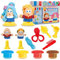 OTONOPI Dough Play Crazy Cuts Stylist Friseur Haarschnitt Pretend Play Color Knete Spielzeug mit Teig und Formen für Kinder Packung mit 13 Stück