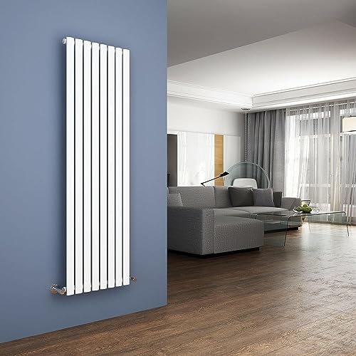 Manissa Oval Tube White Radiator 1600 x 420 Single Panel Central Heating Tall Tube Vertical Column Radiator