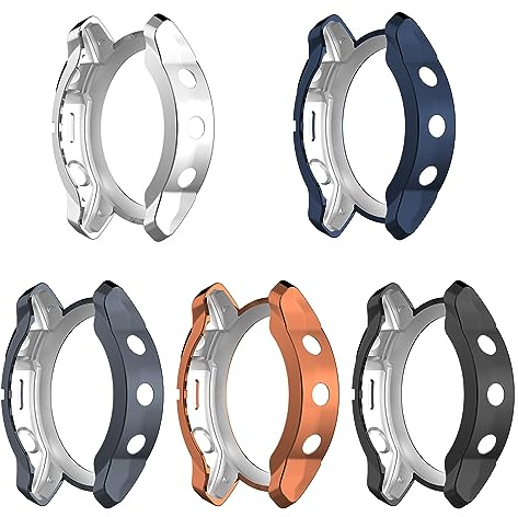 KUTEWEU Hülle für Garmin Fenix7X/Fenix7X Solar Mit Schutzfolie, TPU Schutzfolie Anti Kratzen Cover Uhr Shell Schutzhülle Case Bumper für Garmin Fenix 6X/Fenix 6X Pro/Fenix 5X Plus (5 Stück)