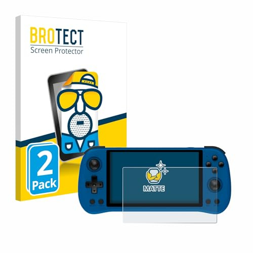BROTECT Schutzfolie für Powkiddy X55 | 2 Stück Entspiegelnder Displayschutz Made in Germany Matte Displayschutz-Folie Anti-Reflex Anti-Fingerprint Einfache Montage