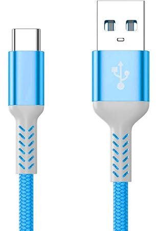 USB C Cable, 2M Type C Fast Charging Cable Braided USB C Fast Charger Lead Compatible for Samsung Galaxy S21 S20 S10 S9 S8 A32 A52 A40,Note 10 9 8,Huawei P10 P9,Sony Xperia, iPad Pro 2018