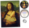 Mona Lisa She is Mona Poster und Flaschenöffner Mona Lisa Bier und Camembert – Spezialpaket – Wanddekoration und Küchenzubehör