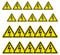 SRTSTR 20 Stück Aufkleber Elektro Warnschild 5cm/10cm Wetterfest Achtung Strom Warnaufkleber Gefahren Sticker Hochspannung (Sicherheitszeichen nach ASR A1.3 / ISO 7010 / W012)
