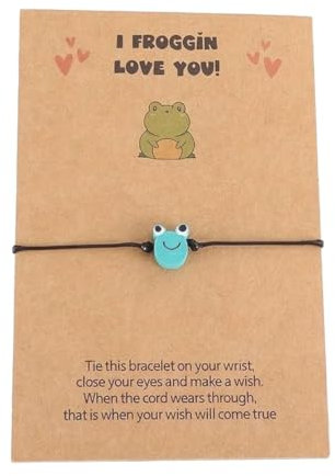 Tindo Geschenkearmband Süßer Frosch - Pärchen Armbandänder - Freundschaftsarmbänder - Aufmerksamkeits Geschenk - Geschenk für Freunde, Pärchengeschenk - Geschenkidee Armband - Süßes Armband