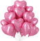 Pink Heart Balloons,12Pcs 18 Inch Light Pink Helium Foil Love Heart Shaped Balloons for Girls Party Bridal Wedding Engagement Anniversary Birthday Baby Shower Valentines Day Decorations