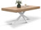 IDMarket - Table Basse rectangulaire Alix 110 cm Pied araignée Bois et Blanc