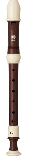 Yamaha YRS-322B Soprano Recorder in Key of C, Baroque Fingering, Double holes, Three-Piece Construction, Simulated Rosewood Finish