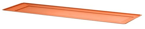 VR7 Garden Planter Tray for Long Planter - Durable Plastic Tray for Easy Draining and Plant Health (Terracotta, 90cm)
