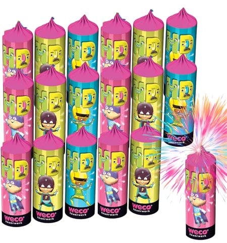 FLAME X BURN Hans Dampf XXL Set – 8-teiliges Jugendspaß und Tischartikel Kat. F1 für Silvester, Partys und Jugendliche & Kinder 2025