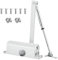 Erme Porte Automatique Réglable Avec Retenue (30-65kg) / Ressort de Porte Avec Système Hydraulique/Ferme Porte Automatique/Groom Fermeture Porte/Amortisseur Porte (argent)