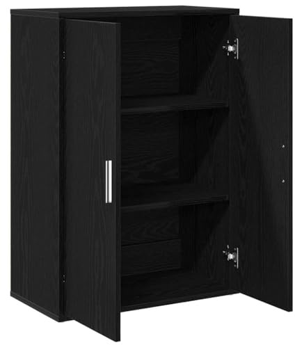 vidaXL Sideboard Schwarz Eichen-Optik 60 x 31 x 84 cm Holzwerkstoff, Esszimmer Sideboard, moderner Stauraum, rechteckiges Regal, praktische Möbel für Dein Zuhause