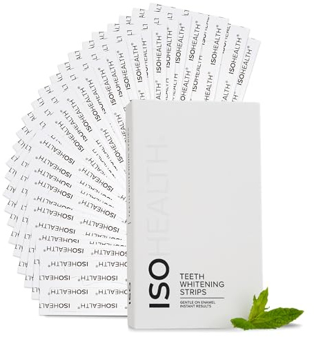 ISOCLEAN Clear Teeth Whitening Strips for Sensitive Teeth - Non-Peroxide & Enamel-Safe, Coffee and Smoking Stain Removal, Easy Application, Comfortable Fit for Home Use - 14-Day Pack, 28 Strips