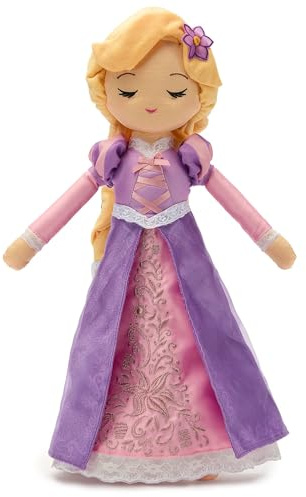 Disney Store Official Rapunzel Soft Doll – Tangled 15th Anniversary Collectible Plush with Braided Hair & Glittering Dress – 41cm Disney Princess Doll