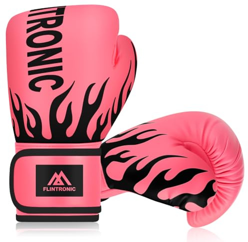 Flintronic 4 OZ Gants de Boxe pour Enfants, Gants dentraînement Primaire en PU, Gant Boxe Enfant pour Enfants Garçons Filles Junior Jeunes Tout-Petits, pour Sac de Frappe, Kickboxing, Muay Thai