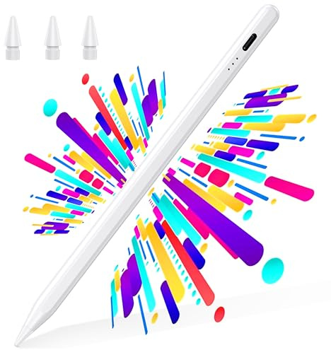BAZO Pen Compatible with iPad 2018-2026, 2X Ricarica Rapida, Palm Rejection | Penna per iPad con Proprietà Magnetica, Tilt Sensitivity, per iPad 11 A16/A6-10, Pro 11/12.9, Air 3/4/M2-M5, iPad Mini 5/6