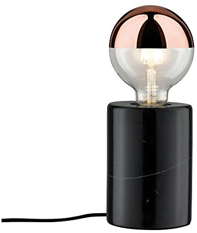 Paulmann 79600 Neordic Soa Tischleuchte rund max.1x20W E27 Schwarz 230V Marmor