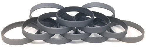 TheAwristocrat 1 Dozen (12) Multi-Pack Blank Rubber Wristbands Silicone Bracelets - Select from a Variety of Colors, Adult (8 202mm), Silicone
