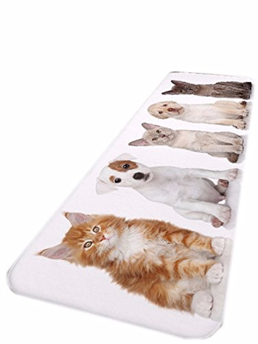 A.Monamour Badematten Badteppiche Badvorleger Süße Haustiere Hunde Katzen Tierliebhaber Thema Flanell Saugfähigen Fußmatten Teppiche Bereich Teppiche Für Schlafzimmer Badezimmer