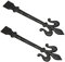 Pair of Black Antique Cast Iron 16 Hinge False Fronts