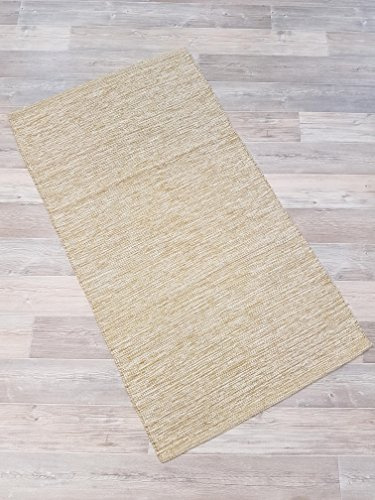 Kottig Fleckerlteppich Handweb Fleckerl Teppich Flickenteppich Mallorca 80x150 cm beige