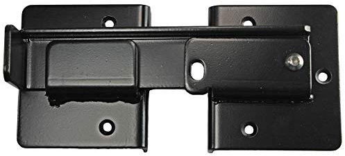 Jake Sales Doppeltor-Klappriegel, verriegelt Zwei Tore zusammen und kann für zusätzliche Sicherheit mit Vorhängeschloss verschlossen Werden. Der robuste Doppeltorriegel ist pulverbeschichtet schwarz