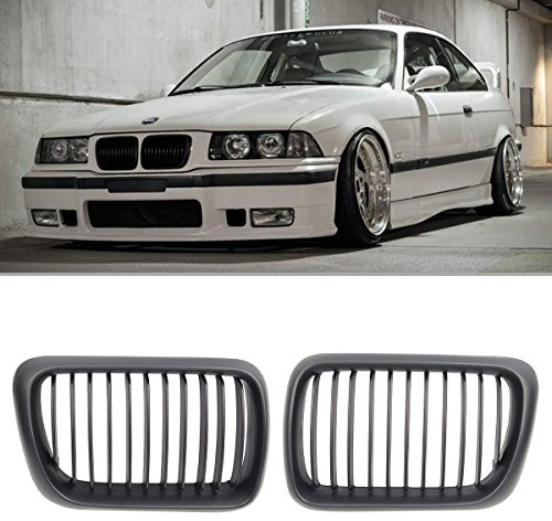 1997–1999 E36 Frontgrill für Nierenhaube, mattschwarz, 1 Paar