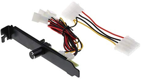 SGerste 3 Channels 3pin PC Cooler Cooling Fan Speed Controller PCI Bracket 12V Molex