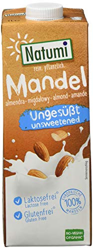 Natumi Mandeldrink Ungesüßt Bio Vegane Milchalternative, Nuss, 1 ltr (6er Pack)