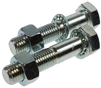 2 écrous et boulons de remorque plaqués zinc haute résistance (8,8) M16 x 75 mm MP241B Maypole