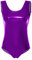 FYMNSI Damen Gl?nzende Ballettanzug Ballettbody Sport Tanz Body Gymnastikanzug Trikot ?rmellos Bodysuit Metallic Wetlook Einteiler Turnanzug Leotards Overall Lack Leder Oberteile Tops Kost?me Lila M