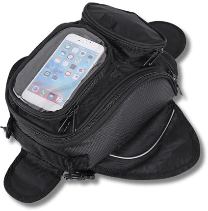 Magnetischer Motorrad-Tankrucksack, Kraftstofftankrucksack Universeller Motorrad-Tankrucksack Schwarzer Oxford-Tankrucksack mit Magnet Tankrucksack Motorrad