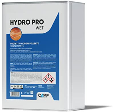 Camp HYDRO PRO WET, Trattamento idrorepellente tonalizzante per cotto, cemento e pietre naturali porose, Effetto bagnato