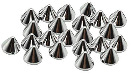 100 Pcs Spike Cône Goujons Acrylique Punk Rivets Cône Spike Goujons Perles DIY Coudre sur De La Colle Ou Coller sur des Sacs Chaussures Accessoires De Vêtements