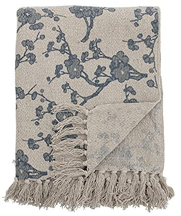 Bloomingville Tagesdecke Catin, blau, Baumwolle