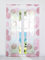 ESLIR Schiebegardinen Set 2er Flächenvorhänge Gardinen mit Klettband Schiebevorhang Transparent Vorhang mit Zweige Muster Voile Rot BxH 57x225cm 2 Stück