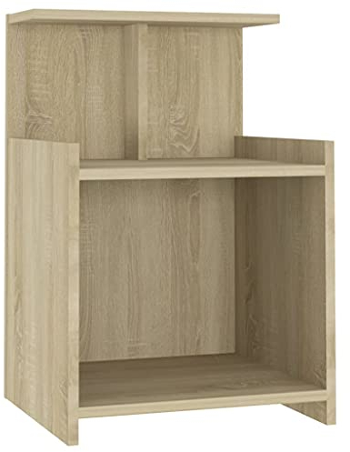 vidaXL Nachttisch Nachtschrank Nachtkommode Nachtkonsole Schlafzimmer Schrank Kommode Beistelltisch Telefontisch Sonoma-Eiche 40x35x60cm Holzwerkstoff