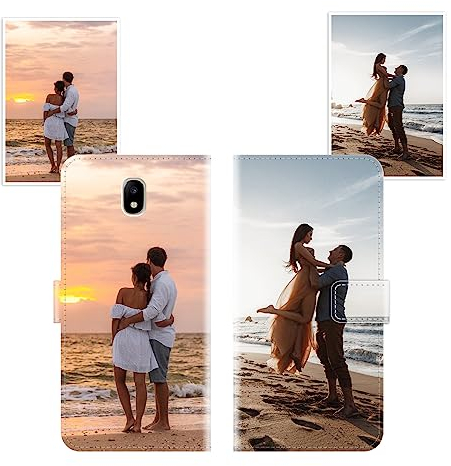 Sunrive Personalisierte hülle kompatibel mit Samsung Galaxy J7 2017 Handyhülle Benutzerdefiniert,Schutzhülle Lederhülle handykette universal Etui mit Eigenem Foto Bild Text Individuelle