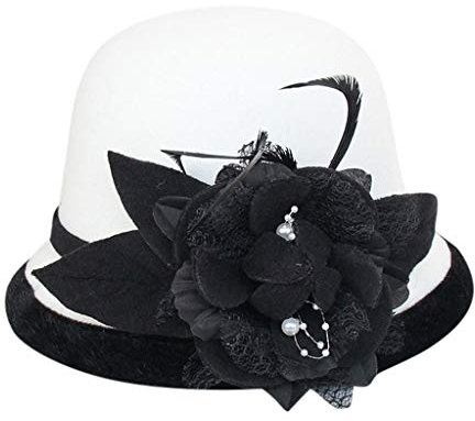 Cuffia Piscina Neonato Cappello Caldo Hat cap Top Vintage Beret Stile Donne Fashion Party Pittore Francese Baseball Caps Berretto Caldo (White, One Size)