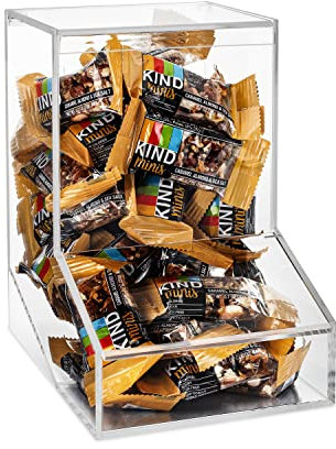 SimplyImagine Süßigkeitenspender aus Acryl mit 2 Deckeln für Süßigkeiten, Kaugummi, Lutscher, Schokolade, Müsli – Theken-Snackspender