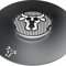 tuning-art GR06 Grillring + Grilleinsatz | Rund | BBQ Motiv | Stahl | Grillrost für Grillplatte Plancha, Größe:80er Grillring + Grilleinsatz