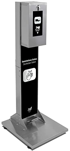 GGM Gastro | DMSE01 | Edelstahl Desinfektionsspender - Bedienung mit dem Fuß