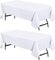 Utopia Kitchen Rectangle Tablecloth 150x240 cm - (Pack of 2) White Table Cover Machine Washable Table Cloth Perfect for Parties, Weddings and Festivals (59x95 inches)
