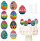 Oblique Unique® Ostereier Torten Topper Bunte Osterei Cake Topper als Oster Deko für Ostern Kuchendeckel Dekoration Kuchen