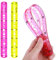 Prasacco 2 Stück Flexibles Lineal, Transparenter Kunststoff Weiches Lineal mit Zoll und Metrisch 30 cm Biegbares Lineal mit Durchbrochene Buchstaben und Zahlen für Arbeit, Studium, Malerei(Gelb, Rosa)