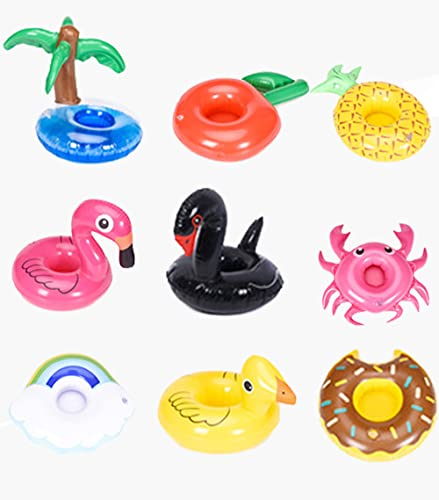 9 Piezas Posavasos de Flotador，Hinchable Bebidas Copa Inflable，para Bebidas para Fiesta de Piscina.